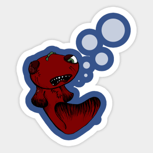 Grumpy fish Sticker